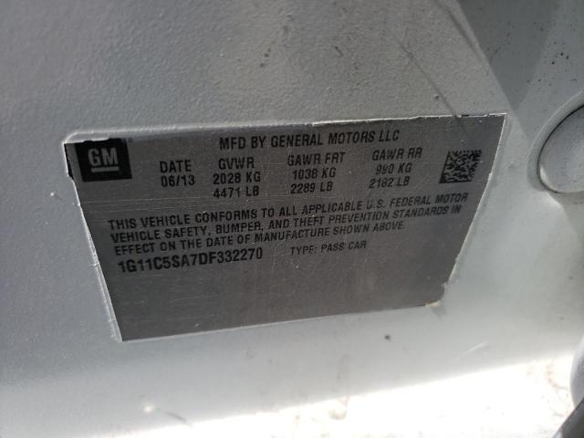 1G11C5SA7DF332270 - 2013 CHEVROLET MALIBU 1LT 白色 照片 12