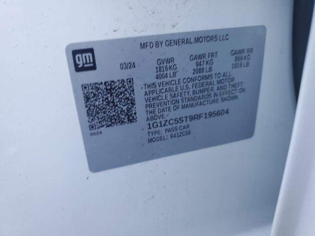 1G1ZC5ST9RF195604 - 2024 CHEVROLET MALIBU LS Weiß Foto 12