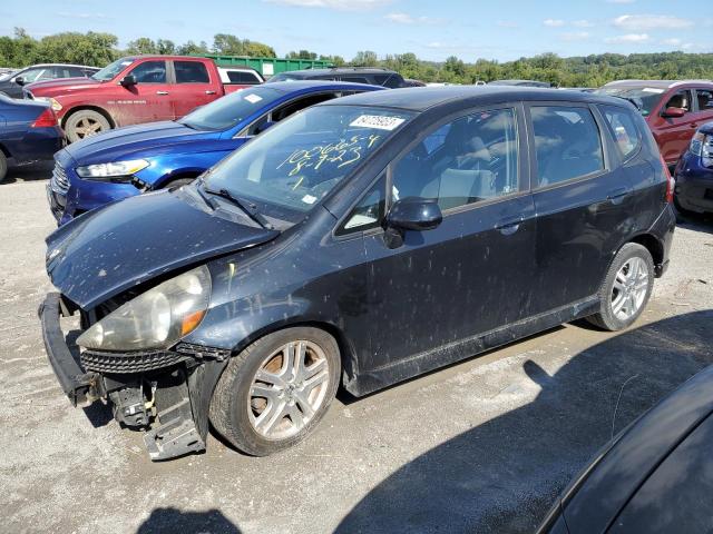 JHMGD38668S039526 - 2008 HONDA FIT SPORT BLACK photo 1