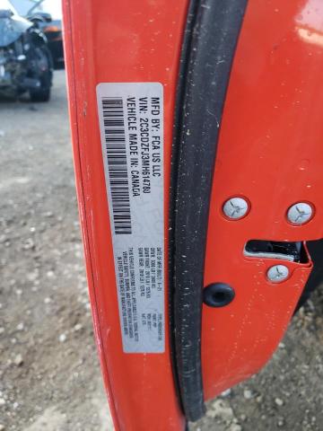 2C3CDZFJ3MH614780 - 2021 DODGE CHALLENGER R/T SCAT PACK ORANGE photo 12