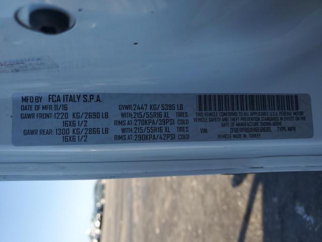 ZFBERFBBXH6E61685 - 2017 RAM PROMASTER SLT Blanc photo 13