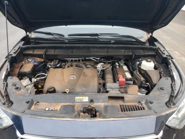 5TDGZRBH8MS550657 - 2021 TOYOTA HIGHLANDER XLE BLUE photo 7