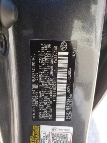 4T1BE46K27U109357 - 2007 TOYOTA CAMRY CE BLACK photo 13