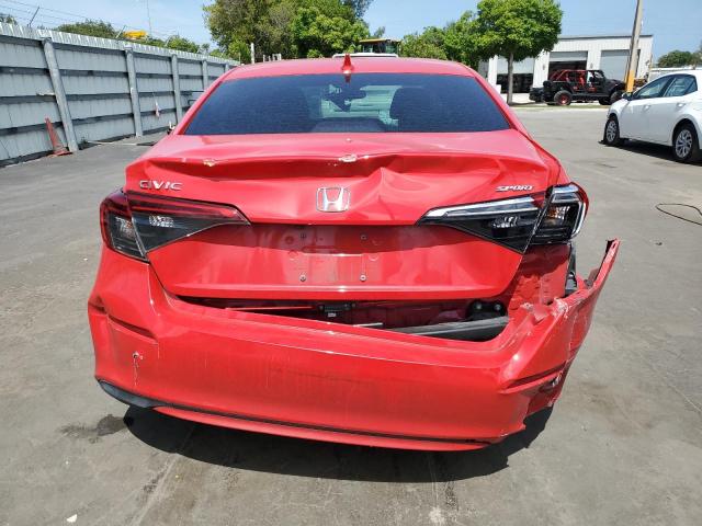 2HGFE2F57RH509491 - 2024 HONDA CIVIC SPORT RED photo 6