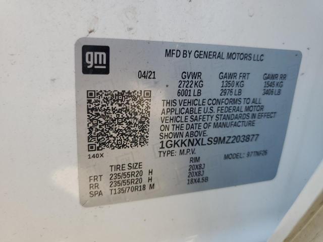 1GKKNXLS9MZ203877 - 2021 GMC ACADIA DENALI WHITE photo 14