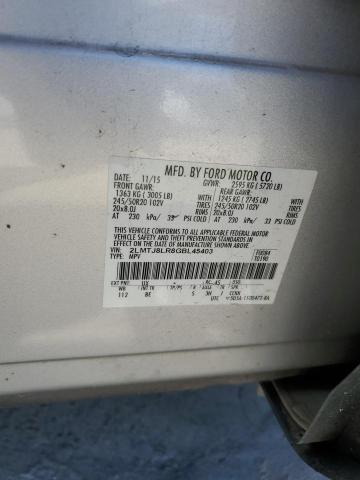 2LMTJ8LR8GBL45403 - 2016 LINCOLN MKX RESERVE ნაცრისფერი ფოტო 12