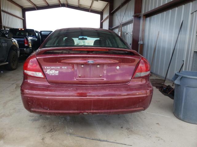 1FAFP53U16A138737 - 2006 FORD TAURUS SE BURGUNDY photo 6