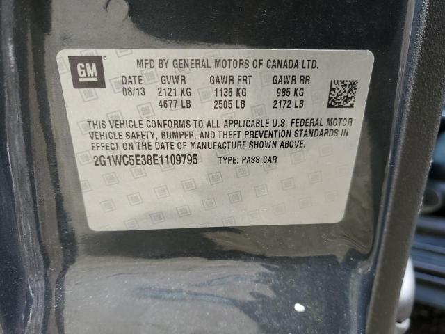 2G1WC5E38E1109795 - 2014 CHEVROLET IMPALA LIM LTZ GRAY photo 12