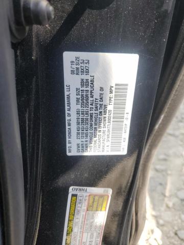 5FNRL6H77LB002420 - 2020 HONDA ODYSSEY EXL შავი ფოტო 12