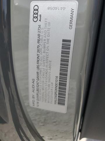WAU24GF52KN001016 - 2019 AUDI S5 PRESTIGE 灰色 照片 12