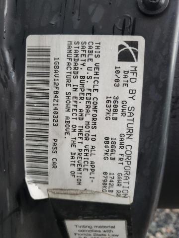 1G8AV12F84Z140323 - 2004 SATURN ION LEVEL 3 WHITE photo 13