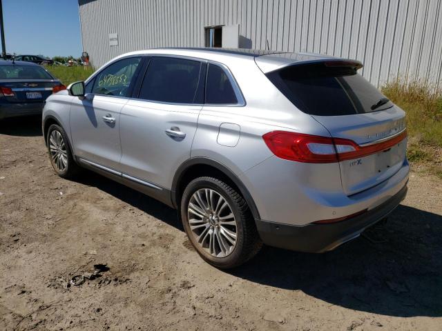 2LMTJ8LR0GBL42253 - 2016 LINCOLN MKX RESERVE SILVER photo 2