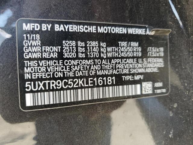 5UXTR9C52KLE16181 - 2019 BMW X3 XDRIVE30I BLACK photo 13