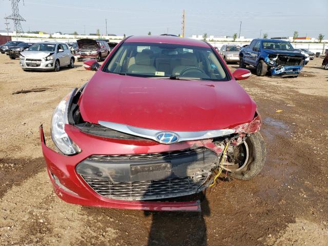 KMHEC4A45FA138847 - 2015 HYUNDAI SONATA HYBRID RED photo 5