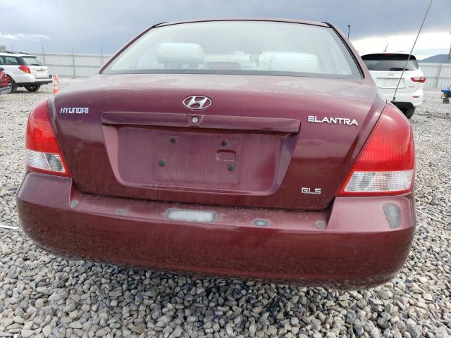 KMHDN45D12U251025 - 2002 HYUNDAI ELANTRA GLS BURGUNDY photo 6