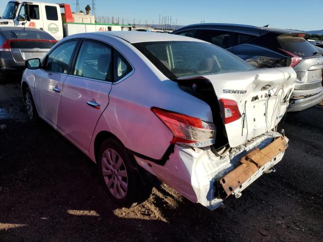 3N1AB7AP2EL664977 - 2014 NISSAN SENTRA S WHITE photo 2