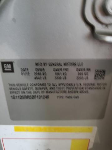 1G11D5RR5DF101246 - 2013 CHEVROLET MALIBU 1LT Сріблястий фото 12