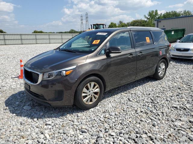 KNDMB5C16G6120101 - 2016 KIA SEDONA LX BROWN photo 1