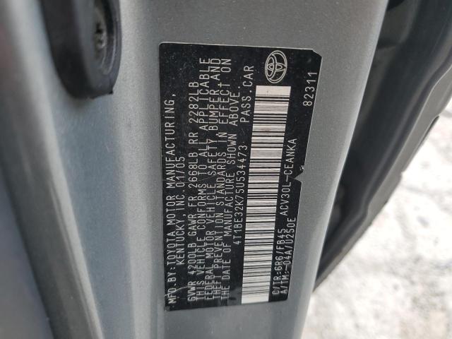 4T1BE32K75U534473 - 2005 TOYOTA CAMRY LE Күміс фото 12