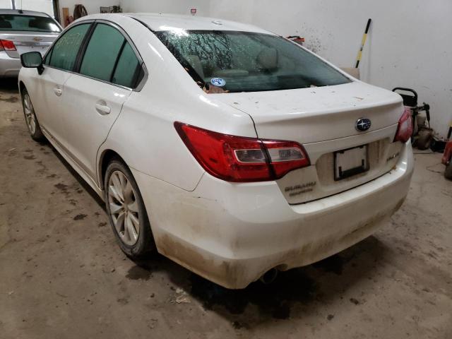 4S3BNBE65F3010548 - 2015 SUBARU LEGACY 2.5I PREMIUM WHITE photo 3