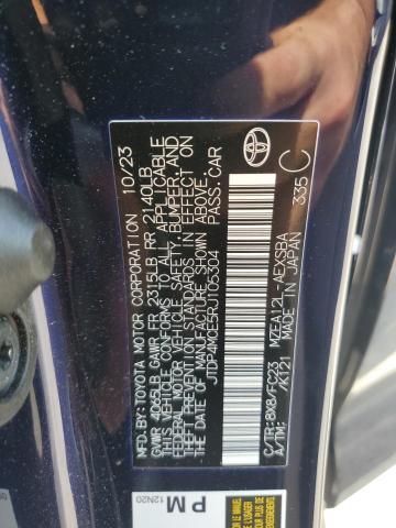 JTDP4MCE5RJ105304 - 2024 TOYOTA COROLLA SE BLUE photo 12