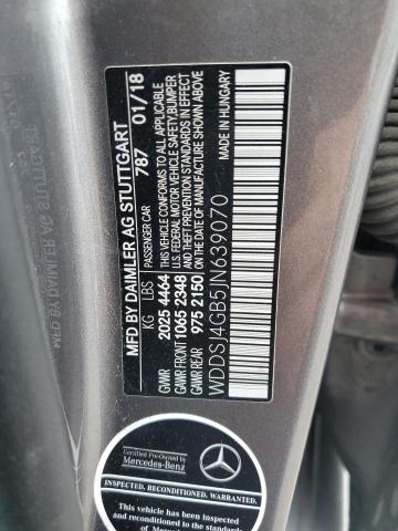 WDDSJ4GB5JN639070 - 2018 MERCEDES-BENZ CLA 250 4MATIC GRAY photo 12