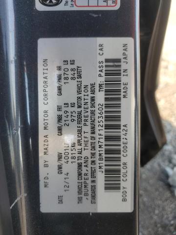 JM1BM1M71F1253602 - 2015 MAZDA 3 GRAND TOURING 灰色 照片 12