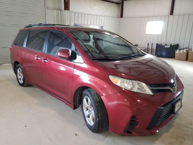 5TDKZ3DC6KS984341 - 2019 TOYOTA SIENNA LE BURGUNDY photo 1