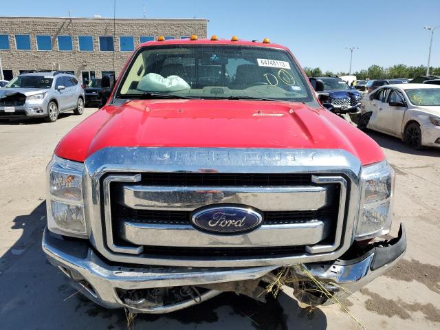 1FT8W3DTXFEA74495 - 2015 FORD F350 SUPER DUTY RED photo 5