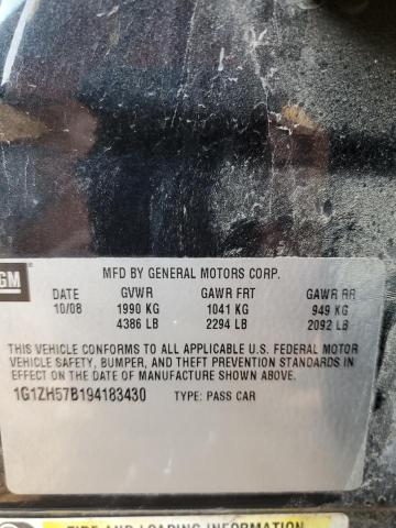 1G1ZH57B194183430 - 2009 CHEVROLET MALIBU 1LT შავი ფოტო 12