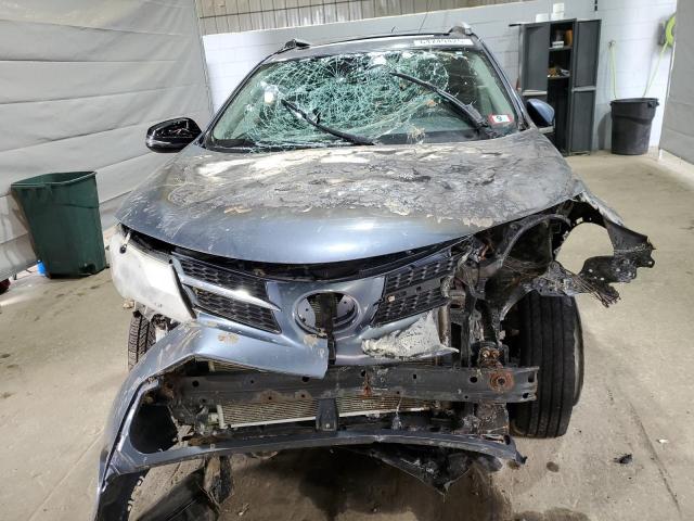 JTMRFREV7DD003345 - 2013 TOYOTA RAV4 XLE BLUE photo 5