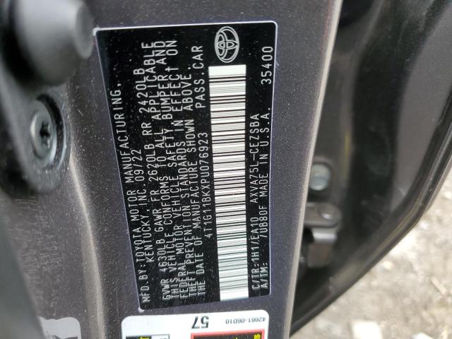 4T1G11BKXPU076923 - 2023 TOYOTA CAMRY SE NIGHT SHADE GRAY photo 12