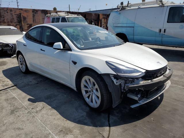 5YJ3E1EA5NF145503 - 2022 TESLA MODEL 3 白色 照片 4