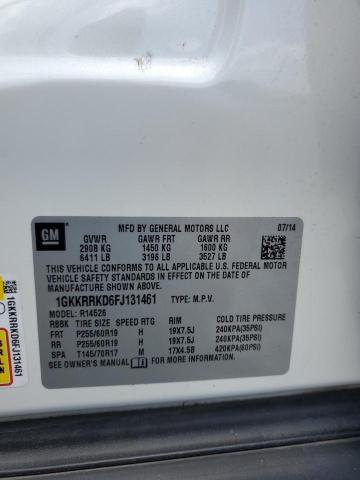 1GKKRRKD6FJ131461 - 2015 GMC ACADIA SLT-1 白色 照片 14