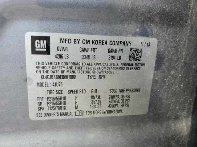 KL4CJBSB9EB601899 - 2014 BUICK ENCORE CONVENIENCE 灰色 照片 13