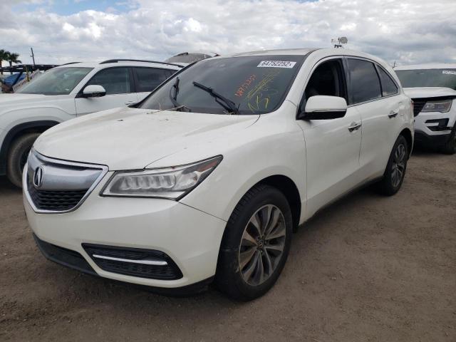 5FRYD3H41GB005802 - 2016 ACURA MDX TECHNOLOGY BEIGE photo 2