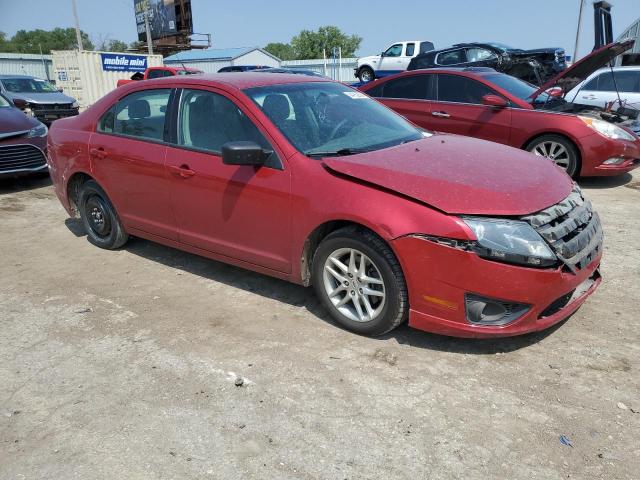 3FAHP0GA7CR365010 - 2012 FORD FUSION S RED photo 4