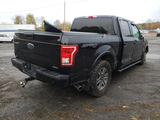 1FTEW1EF3GFB48819 - 2016 FORD F150 SUPERCREW BLACK photo 4