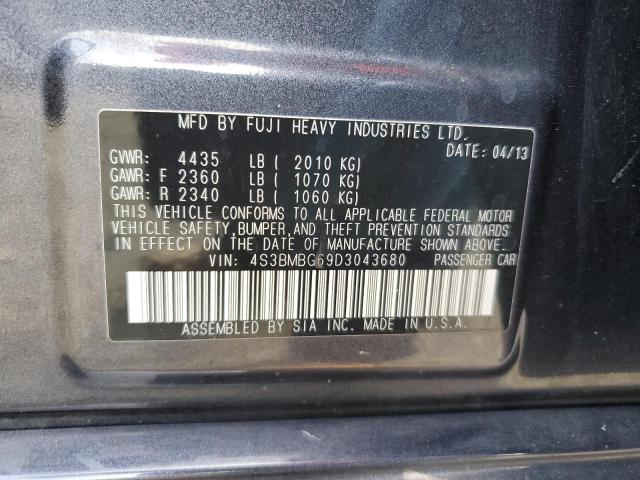 4S3BMBG69D3043680 - 2013 SUBARU LEGACY 2.5I PREMIUM GRAY photo 13