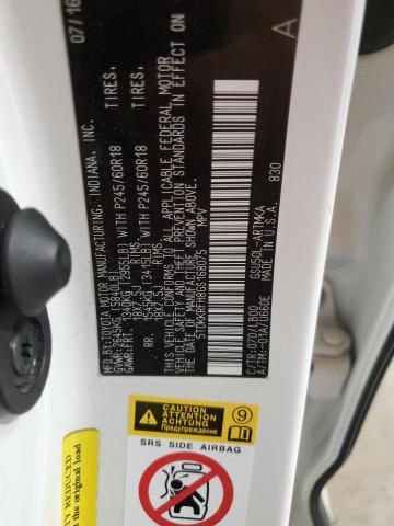 5TDKKRFH8GS168075 - 2016 TOYOTA HIGHLANDER XLE WHITE photo 13