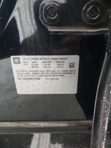 2G1145S39H9177590 - 2017 CHEVROLET IMPALA PREMIER BLACK photo 13