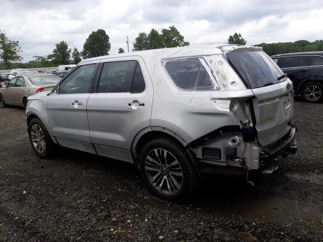 1FM5K8HT1JGA38046 - 2018 FORD EXPLORER PLATINUM SILVER photo 2