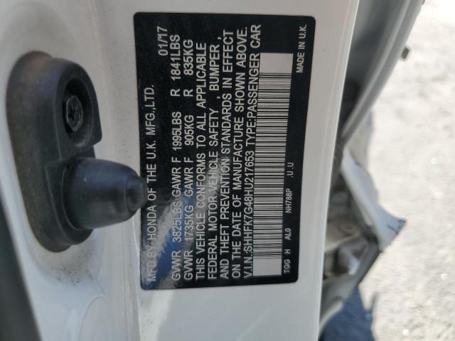 SHHFK7G48HU217653 - 2017 HONDA CIVIC SPORT 白色 照片 13
