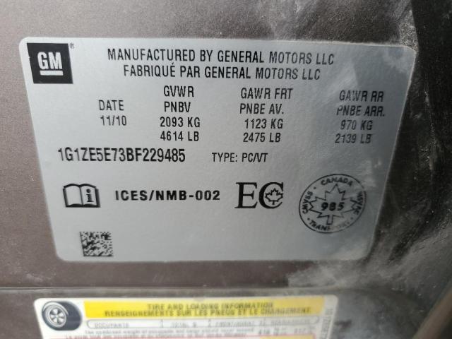 1G1ZE5E73BF229485 - 2011 CHEVROLET MALIBU LTZ ყავისფერი ფოტო 12