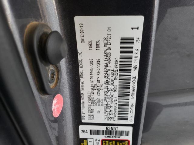 5TFAX5GN8JX127117 - 2018 TOYOTA TACOMA DOUBLE CAB Boz foto 12