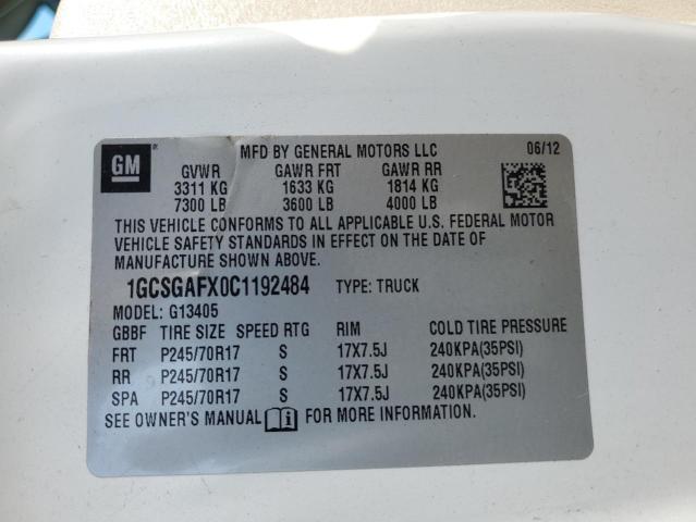 1GCSGAFX0C1192484 - 2012 CHEVROLET EXPRESS G1 Ağ foto 13