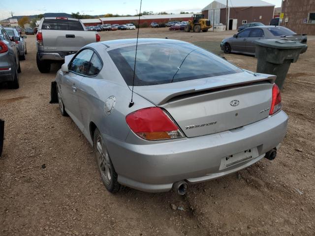 KMHHN65F25U185989 - 2005 HYUNDAI TIBURON GT SILVER photo 3