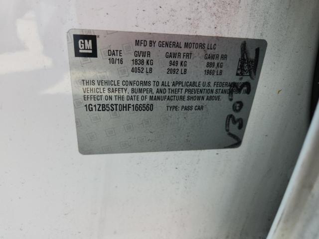 1G1ZB5ST0HF166560 - 2017 CHEVROLET MALIBU LS WHITE photo 12