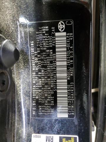 5YFEPRAEXLP062189 - 2020 TOYOTA COROLLA LE BLACK photo 12