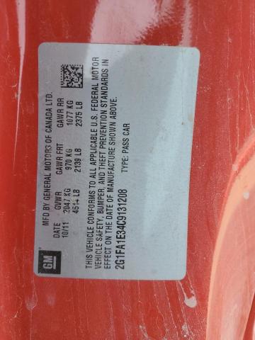 2G1FA1E34C9131208 - 2012 CHEVROLET CAMARO SS LS 红色 照片 13